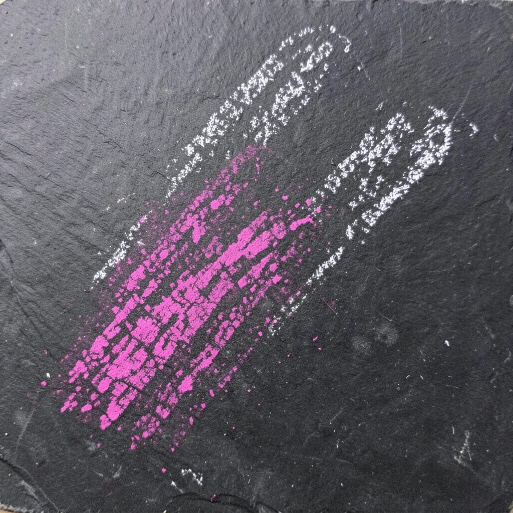 Pluma estilográfica sobre papel, tonos cálidos y rosados.